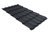 Металлочерепица "Квинта плюс" ("Kvinta plus") 0,5 Satin Matt TX RAL 7024 мокрый асфальт Центр Кровли