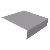 Планка околооконная простая 200х50 0,5 GreenCoat Pural BT с пленкой RR 21 светло-серый (RAL 7040 серое окно) (2м) Центр Кровли