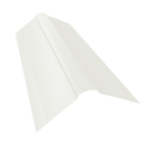 Планка конька фигурного 150x150 0,45 PE lite с пленкой RAL 9003 сигнальный белый (3м) Центр Кровли