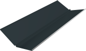 Планка ендовы нижней с компенсатором Grand Line 0,5 PurLite Matt RAL 7016 антрацитово-серый (3м) Центр Кровли