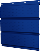 Софит металлический Классик Grand Line полная перфорация 0,45 PE с пленкой RAL 5005 сигнальный синий Центр Кровли