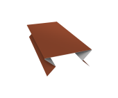 Планка угла внешнего составная нижняя Экобрус Grand Line 0,5 Сатин матовый RAL 8004 терракота (3м) Центр Кровли