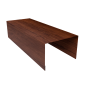 Крышка для забора из сайдинга (Квадро брус, Корабельная Доска, ЭкоБрус new) 0,45 Print-Double Premium Cherry Wood Fresh (2,5м) Центр Кровли