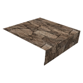 Планка околооконная простая 200х75 0,45 Print Elite King Stone TwinColor (3м) Центр Кровли