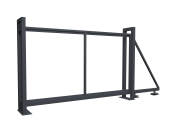 Ворота откатные Colority Zinc 2,03x3,5 RAL 7024 Центр Кровли