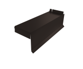 Планка торцевая сегментная Квадро профи Grand Line Правая стартовая 0,5 PurLite матовый RR 32 темно-коричневый Центр Кровли