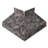 Угол отлива внешний 70 0,45 Print Elite с пленкой Fine Stone TwinColor Центр Кровли