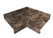 Угол отлива внутренний 50 0,45 Print Elite с пленкой King Stone TwinColor Центр Кровли