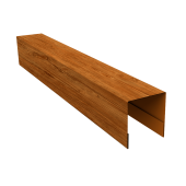 Планка боковая для забора из сайдинга (Блок-хаус new) 0,4 Print Premium Golden Wood Fresh TwinColor (2,06м) Центр Кровли