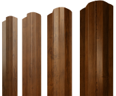 Штакетник М-образный B фигурный 0,45 Print Elite Golden Wood TwinColor Центр Кровли