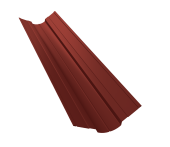 Планка ендовы верхней фигурной 70х70 Grand Line 0,5 Сатин с пленкой RAL 3009 оксидно-красный (2м) Центр Кровли