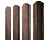 Штакетник Полукруглый Slim фигурный 0,45 Print Premium Almond Wood Fresh Центр Кровли