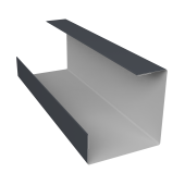 Планка угла внутреннего составная нижняя Экобрус Grand Line 0,5 Сатин матовый RAL 7024 мокрый асфальт (3м) Центр Кровли