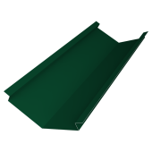 Планка ендовы нижней для композитной черепицы 140х140 0,5 Satin Matt TX RAL 6005 зеленый мох (2м) Центр Кровли