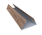 Планка стыковочная составная нижняя 0,45 Print Premium Almond Wood Fresh (2м) Центр Кровли