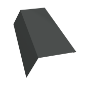 Планка карнизная 120х80 Grand Line 0,5 Сатин с пленкой RAL 7016 антрацитово-серый (2м) Центр Кровли