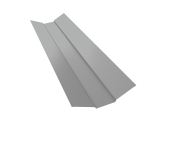 Планка ендовы верхней 95х80х95 0,45 PE с пленкой RAL 9006 бело-алюминиевый (3м) Центр Кровли