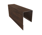 Планка П-образная заборная 17 0,45 Print-Double Premium Cherry Wood Dark F (2м) Центр Кровли