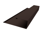 Планка торцевая страховочная Grand Line 0,45 Drap ТХ двухсторонний RR 32 темно-коричневый (3м) Центр Кровли