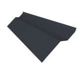 Планка примыкания внакладку Grand Line Фартук S6 пристенный накладной 0,5 Сатин матовый ТХ RAL 7024 мокрый асфальт (3м) Центр Кровли