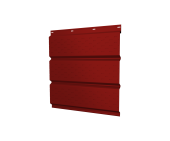 Софит металлический полная перфорация 0,5 Satin с пленкой RAL 3011 коричнево-красный Центр Кровли