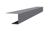 Планка завершающая фальц 0,5 Satin с пленкой RAL 7004 сигнальный серый (2м) Центр Кровли