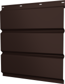Софит металлический Классик Grand Line без перфорации 0,5 PurLite Matt с пленкой RAL 8017 шоколад Центр Кровли