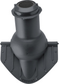 Элемент коньковый Krovent Pipe-Cone 125/100 изолированный (вентиляция канализации) серый Центр Кровли