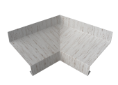 Угол отлива внутренний 70 0,45 Print Elite с пленкой Snow Wood TwinColor Центр Кровли