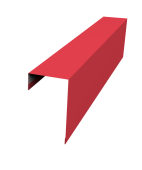 Планка торцевая фасадная фальц 65мм 0,45 PE с пленкой RAL 3003 рубиново-красный (2м) Центр Кровли