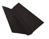 Планка ендовы верхней фигурной 150x150 0,5 PurPro с пленкой RAL 9005 черный (3м) Центр Кровли