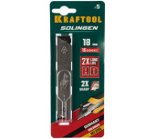 Лезвие Solingen сменное, Kraftool 09606-TIN-18-S5, сегментиров, нитрид титана, многоуровневая закалка 15 сегментов 18мм 5шт Центр Кровли