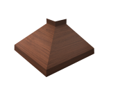 Угол отлива внешний 150 0,45 Print Elite с пленкой Choco Wood TwinColor Центр Кровли