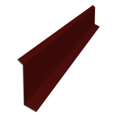 Планка примыкания в штробу 60 0,7 PE с пленкой RAL 3011 коричнево-красный (3м) Центр Кровли
