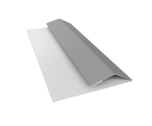 Планка финишная БХ new 0,45 PE с пленкой RAL 9006 бело-алюминиевый (2м) Центр Кровли