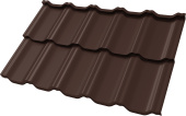 Профиль волновой "Квинта Уно" ("Kvinta Uno") 0,45 Drap RAL 8017 шоколад Центр Кровли
