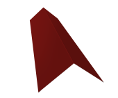 Планка конька плоского 145х145 0,45 PE с пленкой RAL 3011 коричнево-красный (3м) Центр Кровли