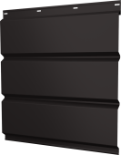 Софит металлический Классик Grand Line без перфорации 0,5 Satin Matt TX с пленкой RR 32 темно-коричневый Центр Кровли