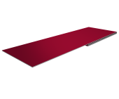 Планка финишная 48х25 0,45 PE с пленкой RAL 3003 рубиново-красный (2м) Центр Кровли