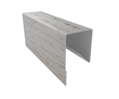 Планка П-образная заборная 17 0,45 Print Elite Snow Wood TwinColor (2м) Центр Кровли