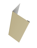 Нащельник (для калиток и ворот) 25х35 жалюзи Milan, Tokyo, Palermo 0,45 PE RAL 1014 слоновая кость (L1,68) Центр Кровли