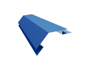 Планка угла внешнего сложного 135 градусов Экобрус Grand Line 0,45 PE с пленкой RAL 5002 ультрамариново-синий (3м) Центр Кровли