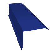 Планка торцевая 80х100 0,45 PE с пленкой RAL 5002 ультрамариново-синий (3м) Центр Кровли