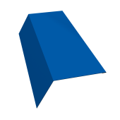 Планка карнизная 120х80 Grand Line 0,5 Сатин с пленкой RAL 5005 сигнальный синий (3м) Центр Кровли