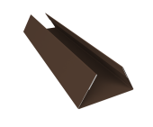 Планка стыковочная составная нижняя 0,45 Drap TwinColor RAL 8017 шоколад (3м) Центр Кровли