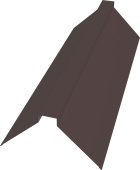 Планка конька плоского 115х30х115 Grand Line 0,5 PurPro матовый RAL 8017 шоколад (3м) Центр Кровли