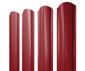 Штакетник Полукруглый Slim фигурный 0,45 PE RAL 3003 рубиново-красный Центр Кровли