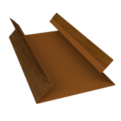 Планка угла внутреннего составная верхняя Экобрус Grand Line 0,45 Принт Элит Золотой дуб TwinColor (3м) Центр Кровли