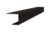 Планка завершающая для Кликфальц Pro 0,45 PE с пленкой RAL 9005 черный (3м) Центр Кровли