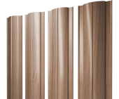 Штакетник Круглый с прямым резом 0,45 Print Elite Honey Wood TwinColor Центр Кровли